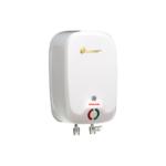 fully white instant water heater with red and green light panels transparent background