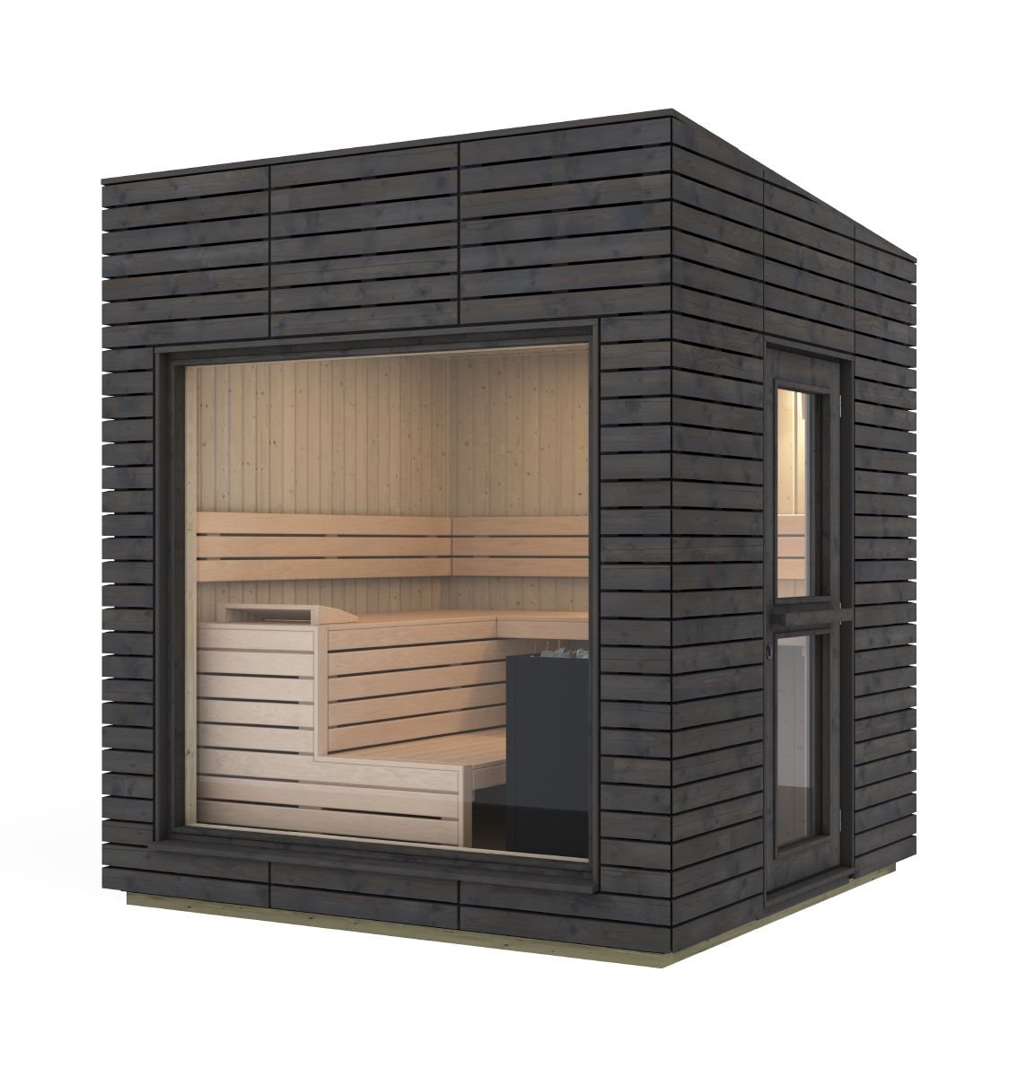 Harvia Alpina outdoor sauna with private vestibule