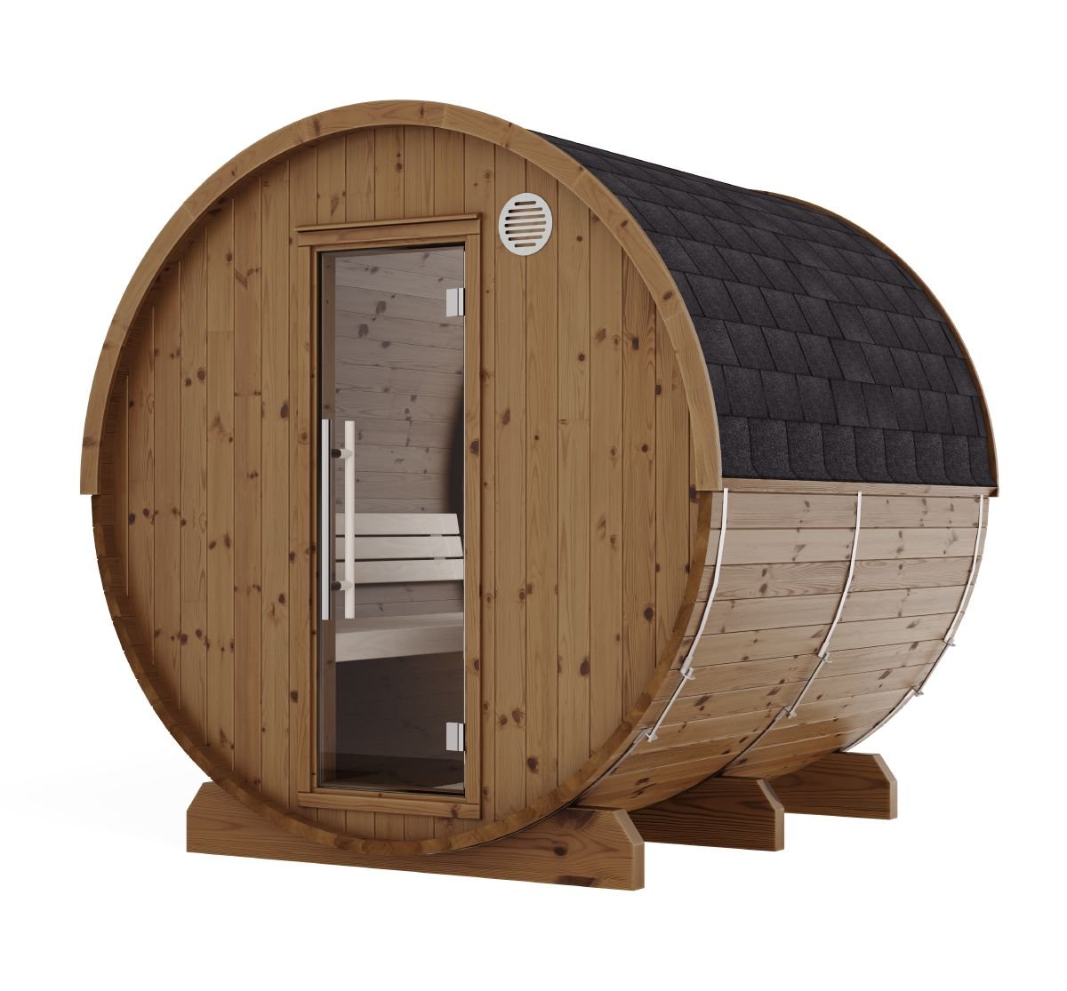 Harvia Kaski Panorama outdoor barrel sauna