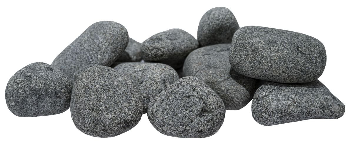 Harvia rounded sauna stones grey