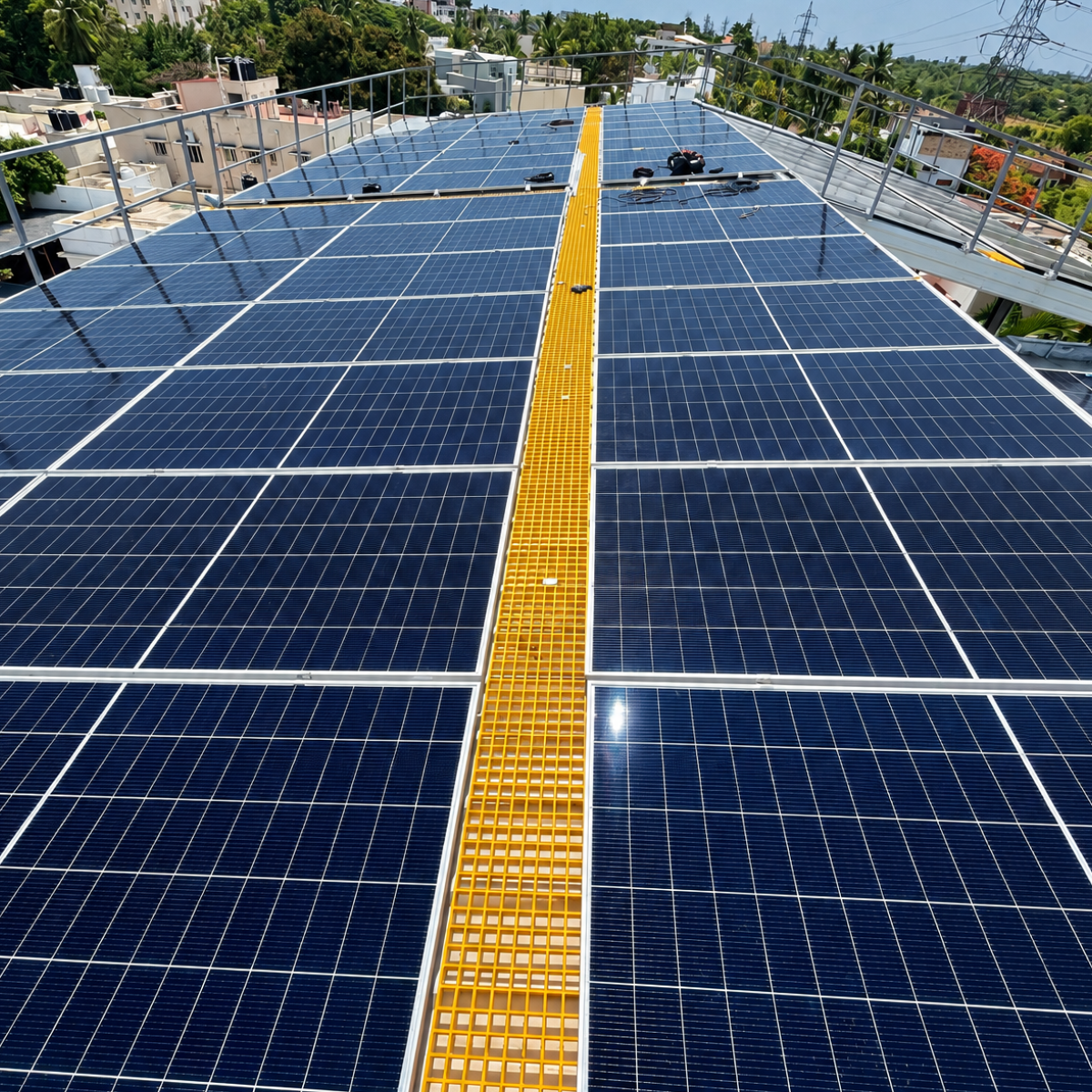 [solar PV installation at a Eagle fleet services]